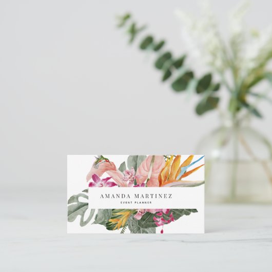熱帯鮮やかフローラソーシャルメディア 名刺 (スタンド正面)