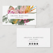 熱帯鮮やかフローラソーシャルメディア 名刺 (正面/裏面)