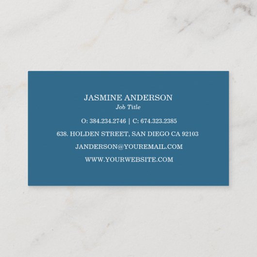 熱帯鮮やかフローラ 名刺 (裏面)