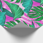 熱帯鮮やかモンステラ葉エキゾチックパターン  ラッピングペーパー (角)