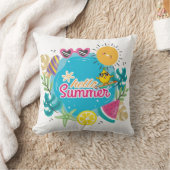 熱帯鮮やか夏ビーチ クッション (ブランケット)