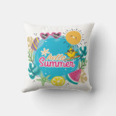 熱帯鮮やか夏ビーチ クッション (裏面)