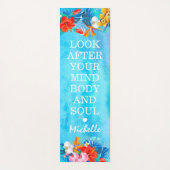 熱帯鮮やか海感動的引用文 | 名前 ヨガマット (正面)