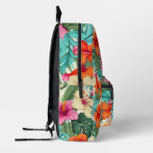 熱帯鮮やか花柄 プリントバックパック (左)