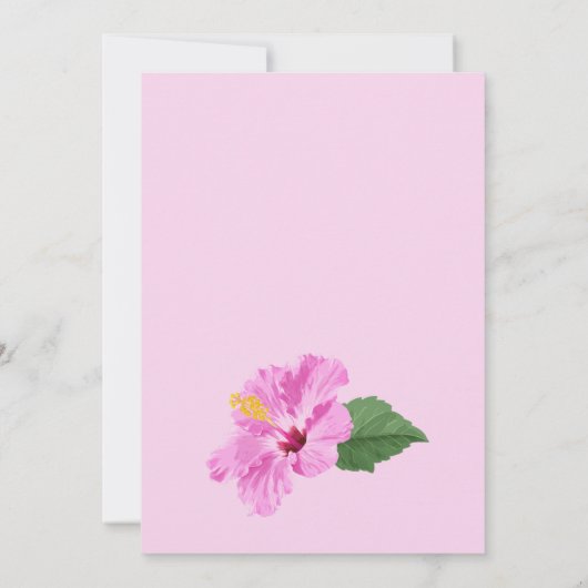 熱帯鮮やか花 招待状 (裏面)