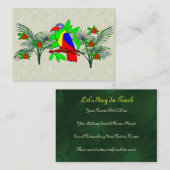 熱帯鳥および花 名刺 (正面/裏面)