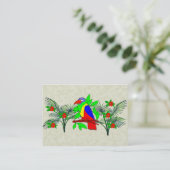 熱帯鳥および花 名刺 (スタンド正面)