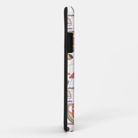 熱帯鳥が付いているモダンなパターン Case-Mate iPhoneケース (裏面/右)