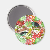 熱帯鳥と果実の磁石 マグネット (正面/裏面)