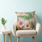 熱帯鳥と背景装飾用クッション クッション (椅子)