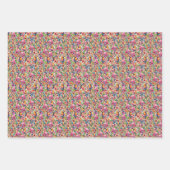 熱帯鳥と花 ラッピングペーパーシート (正面3)