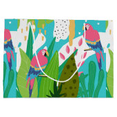 熱帯鳥と花 ラージペーパーバッグ (裏面)