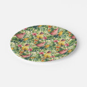 熱帯鳥と蝶紙プレートパーティー ペーパープレート (アングル)