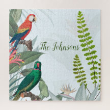 熱帯鳥のオウムと葉