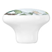 熱帯鳥のオウムと葉 セラミックノブ (側面)