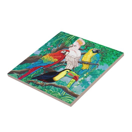 熱帯鳥のタイル タイル (側面)