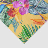 熱帯鳥のパラダイスと蘭の夏の庭 薄葉紙 (詳細)