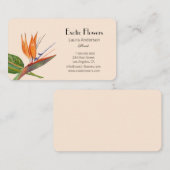 熱帯鳥のパラダイスウォーターカラーフローリスト 名刺 (正面/裏面)