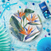 熱帯鳥のパラダイスパターン ペーパープレート (パーティー)