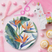 熱帯鳥のパラダイスパターン ペーパープレート (パーティー)