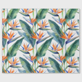 熱帯鳥のパラダイスパターン ラッピングペーパー (フラット)