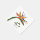 熱帯鳥のパラダイスボタニカル結婚ズ スタンダードカクテルナプキン (角)