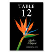 熱帯鳥のパラダイスボタニカル結婚ズ テーブルナンバー (裏面)