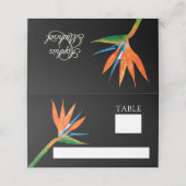 熱帯鳥のパラダイスボタニカル結婚ズ プレイスカード (外部開封)