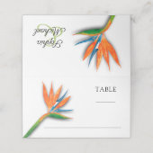 熱帯鳥のパラダイスボタニカル結婚ズ プレイスカード (外部開封)