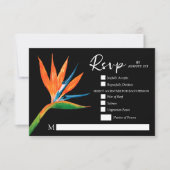 熱帯鳥のパラダイスボタニカル結婚ズ 出欠カード (正面)