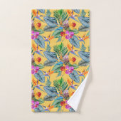 熱帯鳥のパラダイス&オーキッドサマーガーデン バスタオルセット (ハンドタオル)