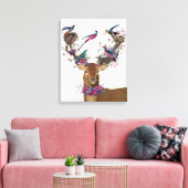 熱帯鳥の巣、鹿の鳥飼育員 キャンバスプリント (インサイチュ (リビング))