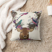 熱帯鳥の巣、鹿の鳥飼育員 クッション (ブランケット)