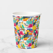 熱帯鳥の幾何学的な特徴 紙コップ (裏面)