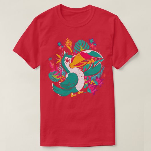 熱帯鳥の恋人の鳥類鳥類鳥類観察エクソティ Tシャツ (デザイン正面)