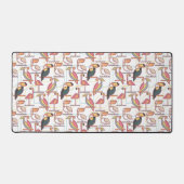 熱帯鳥の模様 デスクマット (正面)