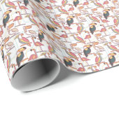 熱帯鳥の模様 ラッピングペーパー (ロールコーナー)