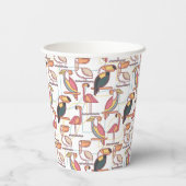 熱帯鳥の模様 紙コップ (裏面)