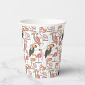 熱帯鳥の模様 紙コップ (右)