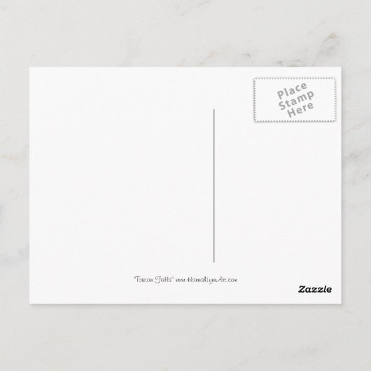 熱帯鳥の滝マーメイドファンタジーアートガール ポストカード (裏面)