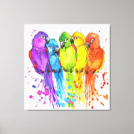 熱帯鳥の羽毛キャンバスアート キャンバスプリント
