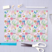 熱帯鳥の花ビーチパーティー組織 薄葉紙 (クラフト)