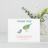熱帯鳥の赤ちゃんシャワーありがとう サンキューカード (スタンド正面)