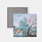 熱帯鳥の風景画 マグネット (正面/裏面)