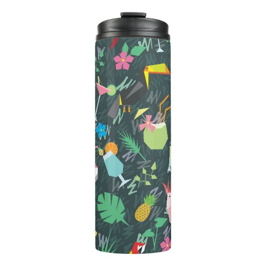 熱帯鳥の飲み物鮮やか：シームレス。 タンブラー (正面)