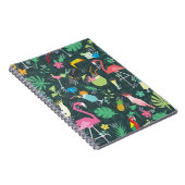 熱帯鳥の飲み物鮮やか：シームレス。 ノートブック (右側)