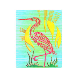 熱帯鳥コンテンポラリー メタルプリント