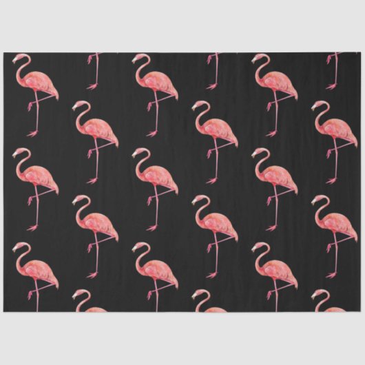 熱帯鳥シリーズ：フラミンゴデザイン3 薄葉紙 (正面)
