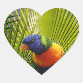 熱帯鳥シール ハートシール