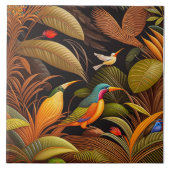 熱帯鳥セラミックタイル タイル (正面)
